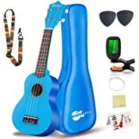 Los mejores  - Ukelele Soprano- Principiantes Ukulele Kit 21 Pulgadas- Hawaiano Uqueleles con Bolsa- Afinador- Correa- Todo en un solo…